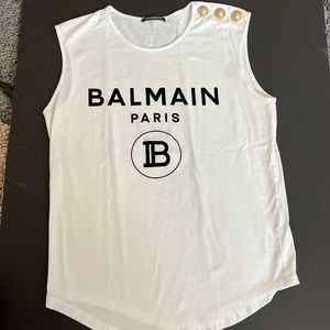 Balmain sleeveless white tee